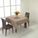 Prozone Washable Jute Table Cover,Heat Resistant Table Cover for Kitchen Table/Dining Table Wedding Party,40" Length x 40" Width,Tan Color