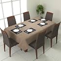 Prozone Washable Jute Table Cover,Heat Resistant Table Cover for Kitchen Table/Dining Table Wedding Party,75" Length x 50" Width,Tan Color