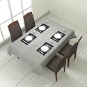 Prozone Washable Jute Table Cover,Heat Resistant Table Cover for Kitchen Table/Dining Table Wedding Party,60" Length x 50" Width,Grey
