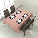 Prozone Washable Jute Table Cover,Heat Resistant Table Cover for Kitchen Table/Dining Table Wedding Party,60" Length x 50" Width,Mahroon