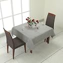 Prozone Washable Jute Table Cover,Heat Resistant Table Cover for Kitchen Table/Dining Table Wedding Party,50" Length x 50" Width,Grey