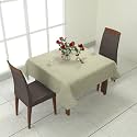 Prozone Washable Jute Table Cover,Heat Resistant Table Cover for Kitchen Table/Dining Table Wedding Party,50" Length x 50" Width,Green