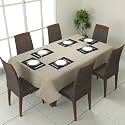 Prozone Washable Jute Table Cover,Heat Resistant Table Cover for Kitchen Table/Dining Table Wedding Party,75" Length x 50" Width,Brown