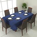 Prozone Washable Jute Table Cover,Heat Resistant Table Cover for Kitchen Table/Dining Table Wedding Party,75" Length x 50" Width,Royal Blue