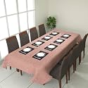 Prozone Washable Jute Table Cover,Heat Resistant Table Cover for Kitchen Table/Dining Table Wedding Party,110" Length x 50" Width,Mahroon