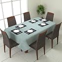 Prozone Washable Jute Table Cover,Heat Resistant Table Cover for Kitchen Table/Dining Table Wedding Party,75" Length x 50" Width,Aqua