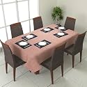 Prozone Washable Jute Table Cover,Heat Resistant Table Cover for Kitchen Table/Dining Table Wedding Party,75" Length x 50" Width,Mahroon