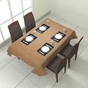 Prozone Washable Jute Table Cover,Heat Resistant Table Cover for Kitchen Table/Dining Table Wedding Party,60" Length x 50" Width,Coffee