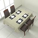 Prozone Washable Jute Table Cover,Heat Resistant Table Cover for Kitchen Table/Dining Table Wedding Party,60" Length x 50" Width,Green