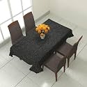 Prozone Washable Jute Table Cover,Heat Resistant Table Cover for Kitchen Table/Dining Table Wedding Party,60" Length x 40" Width,Black