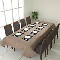 Prozone Washable Jute Table Cover,Heat Resistant Table Cover for Kitchen Table/Dining Table Wedding Party,110" Length x 50" Width,Tan Color