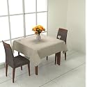 Prozone Washable Jute Table Cover,Heat Resistant Table Cover for Kitchen Table/Dining Table Wedding Party,40" Length x 40" Width,Brown