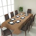 Prozone Washable Jute Table Cover,Heat Resistant Table Cover for Kitchen Table/Dining Table Wedding Party,90" Length x 50" Width,Coffee