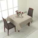 Prozone Washable Jute Table Cover,Heat Resistant Table Cover for Kitchen Table/Dining Table Wedding Party,50" Length x 50" Width,Brown
