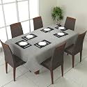 Prozone Washable Jute Table Cover,Heat Resistant Table Cover for Kitchen Table/Dining Table Wedding Party,75" Length x 50" Width,Grey