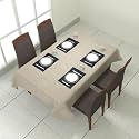 Prozone Washable Jute Table Cover,Heat Resistant Table Cover for Kitchen Table/Dining Table Wedding Party,60" Length x 50" Width,Brown