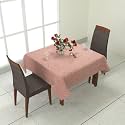 Prozone Washable Jute Table Cover,Heat Resistant Table Cover for Kitchen Table/Dining Table Wedding Party,50" Length x 50" Width,Mahroon