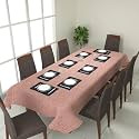 Prozone Washable Jute Table Cover,Heat Resistant Table Cover for Kitchen Table/Dining Table Wedding Party,90" Length x 50" Width,Mahroon