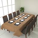 Prozone Washable Jute Table Cover,Heat Resistant Table Cover for Kitchen Table/Dining Table Wedding Party,110" Length x 50" Width,Coffee