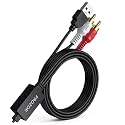 PROZOR 192kHz Optical to RCA Male Converter 6ft Cable