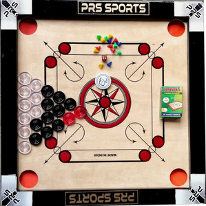PRSSPORTS 20x20 inch small carrom board combo