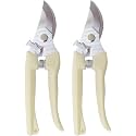 Flower Scissor, Floral Shear for Cutting Fresh Flowers (Yellow, 2 Pack)
