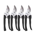 Flower Scissor, Floral Shear for Cutting Fresh Flowers (Black, 4 Pack)