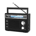 PRUNUS 136 Portable Radio with Best Reception, Plug in Wall, Loud Speaker Mini FM 76-108MHz AM 520-1730KHz