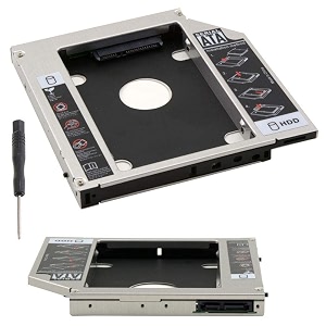 pruthvik sata hard drive trayuniversal 127mm sata to sata 2nd ssd hdd hard drive caddy adapter tray enclosures for dell hp lenovo thinkpad acer gateway asus sony samsung msi laptop