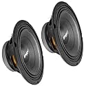PRV AUDIO 8 Inch Midbass Speaker 8MB450-4 v2, 450 Watts, 4 Ohm, 2 in Voice Coil, Loudspeaker for High Output Pro/Car Sound System (2 Speakers) Bundle
