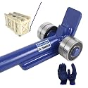 Pry Lever Bar 3T/6600LBS Load Capacity, 4.5FT Length Steel Handle Prylever Bar with Wheels for Heavy Duty Equipment Handling,Great Hand Tool with Four Industrial Bearings