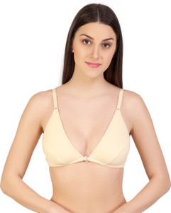 prynkx women t-shirt non padded bra beige