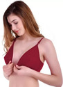 Prynkx Women T-Shirt Non Padded Bra (Maroon)