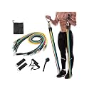 Ps 11 Piecs Resistance Bands Set for Workout 5 Stackable Exercise Bands with Handles, Door Anchor & Ankle Straps Heavy Tubes for Home, Strength Training, Muscle Toning Portable,Unisex, Multi-Color