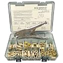 PS-26 1/4 I.D. Torch Hose Repair Kit,Air Hose Crimper Tool Kit for Air Hose/Torch Hose/Oxygen Acetylene Hose，Include Fittings/CrimpingTool/Ferrules/Couplers/Braces/Splicers/Nipples/Nuts etc