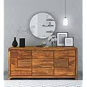 PS DECOR Sheesham Wood Sideboard for Living Room | Bedroom | Dressing Room | Large Cabinet in Rustic Teak Finish