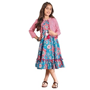 PS PEACHES girls Dress With Cape