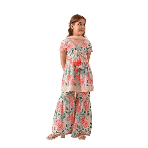 PS PEACHES girls Kurta And Sharara With