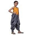 PS PEACHES Girls Yellow Ethnic V-Neck Sleeveless