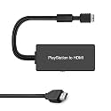 PS2 to HDMI Adapter HD-Link Cable for PS2 Converter Support 4:3/16:9 Switch, Works for PlayStation 1/PlayStation 2 and PS3. PS1 Adapter Converter with S-Video Singal