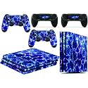PS4 Pro Console Electric Storm from Starwars Skin Decal Vinal Sticker + 2 Controller Skins Set