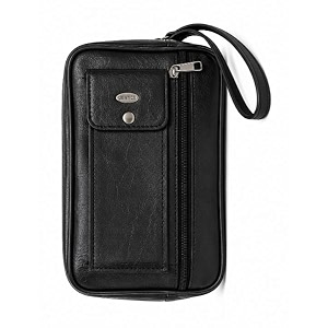 psh men39s synthetic leather cash pouchmoney carrying multipurpose travel big wrist clutch business handbag sling document carry bag high-capacity shop size- 26x17x7 cms