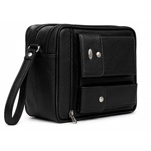 psh synthetic leather mens multipurpose wrist messenger bag for men slingbag travel pouch wrist hand bag for cash money carrying purpose small bag