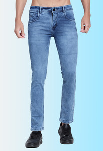 psi men regular mid rise dark blue jeans