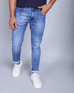 psi men slim mid rise dark blue jeans