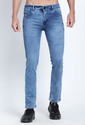 PSI Men Slim Mid Rise Dark Blue Jeans