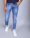 PSI Men Slim Mid Rise Dark Blue Jeans