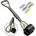 PSK PET MART 24" Inch Large Scooper + 5 Waste Bag Roll Portable Handle Cleaning Pickup Clip Poop Scoop for Medium and Large Dogs &amp; Puppies (Color May Vary) (Large Scooper + 5 Poop Bag)