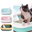 PSK PET MART Cat Litter Tray with Free Scooper Suitable for All Cat Breeds & Kittens (Colour May Vary)