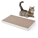 PSK PET MART Corrugated Cardboard Reversible Cat Scratcher | Premium Scratch Texture Design with 100% Chemical Free Catnip Recyclable Toy for Cat/Kitten/Puppy/Pack of 1 (Brown, MB08)